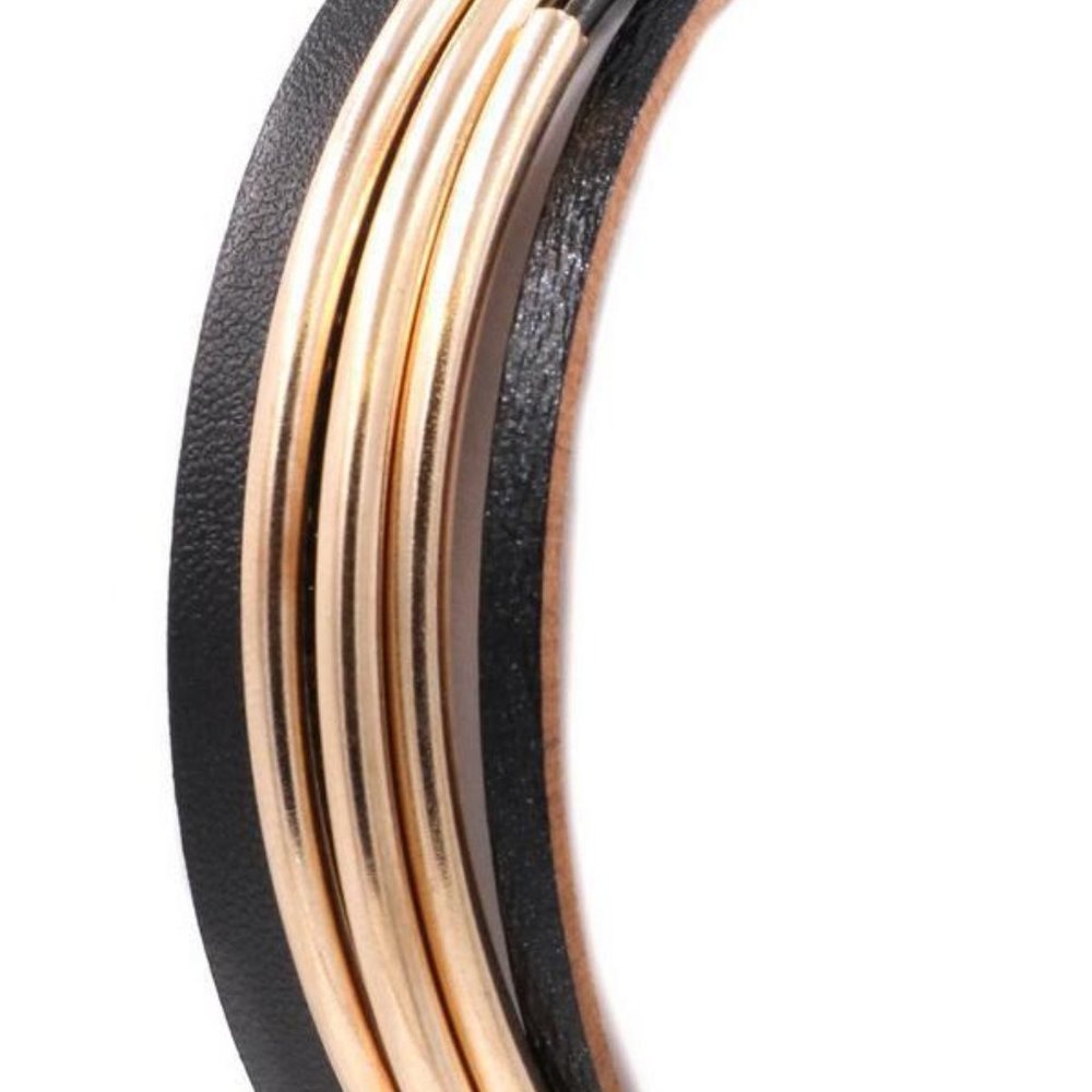 Faux Leather Bar Bracelet